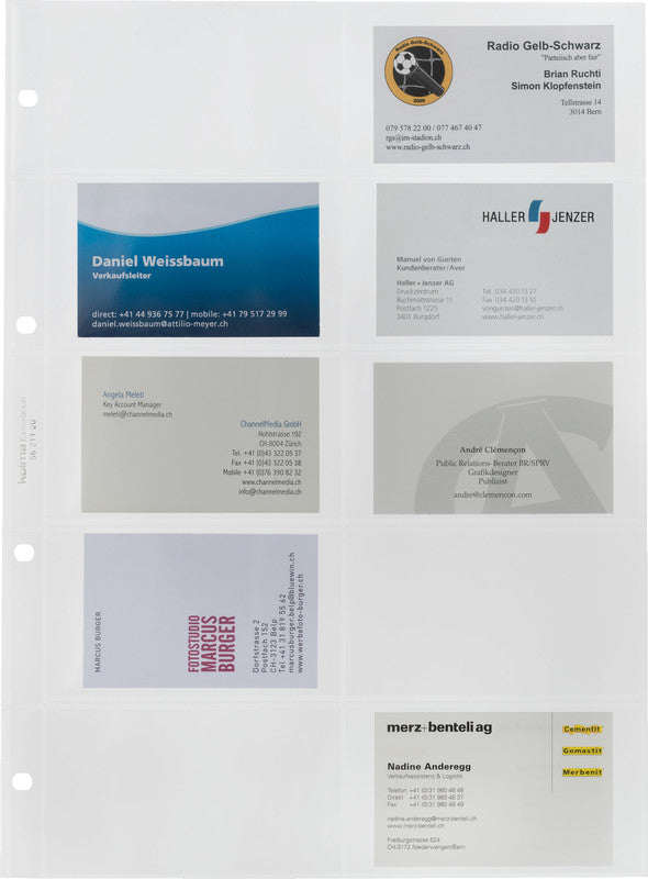 Kolma Sichtmappe A4 – transparent, Kunststoff, 10er-Pack