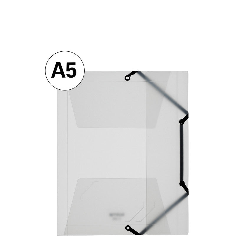 Kolma Sammelmappe für A5, Kunststoff, transparent, mit Gummizug