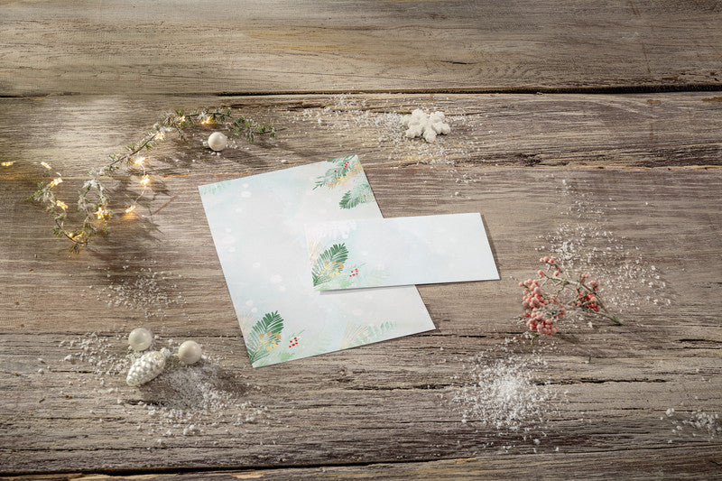 Sigel Motivpapier – A4, 90 g/m², mehrfarbig, Motiv: Christmas Forest Watercolor – für Inkjet/Laser/Kopierer