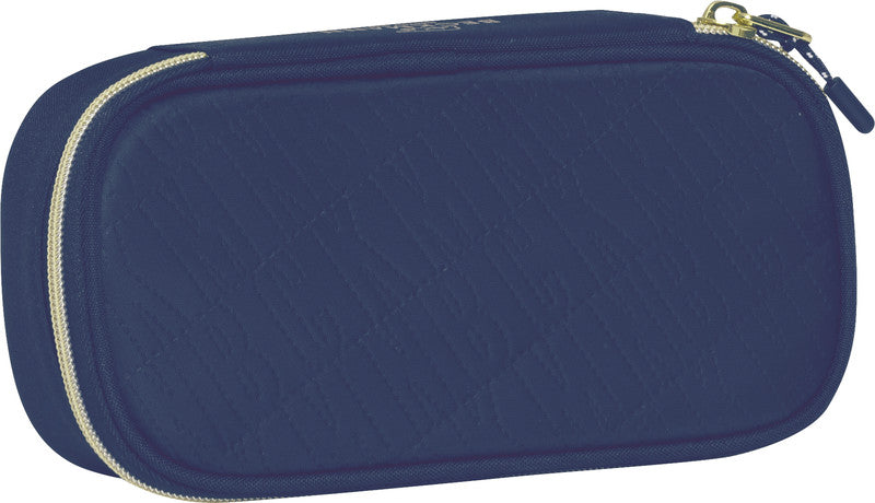 Beckmann Sport Jr. Etui Schlamperetui, leer – Blue Gold – Kunststoff – 22 × 11 × 5 cm