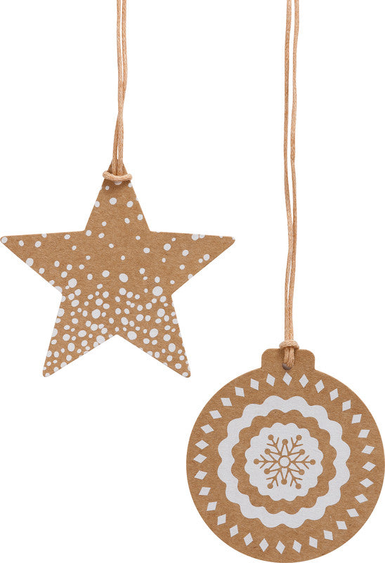 Folia Geschenketiketten – Weihnachten – 12 Etiketten – Karton – Bogen 135 × 100 mm