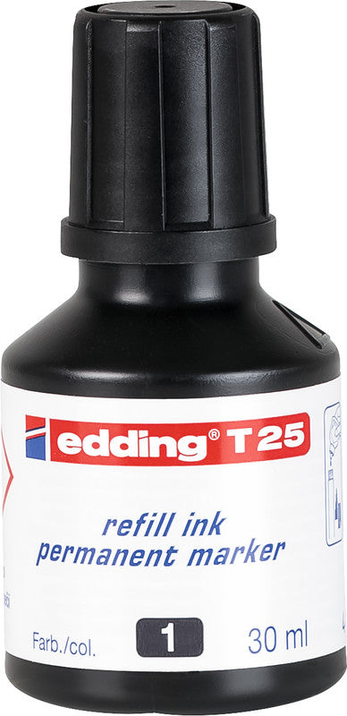 Edding Marker-Nachfüllung für Edding Permanent Marker – wasserfest, lichtbeständig, geruchsarm, 30 ml