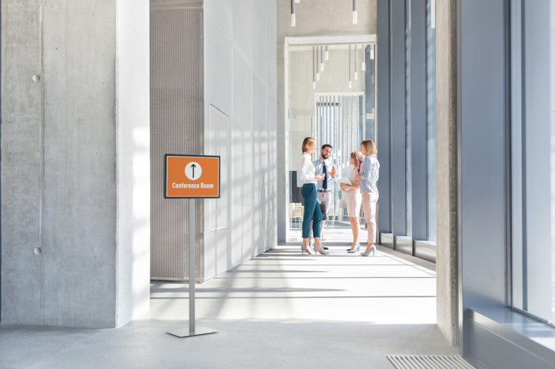Durable Duraframe – Infoständer für A3, beidseitig, magnetischer Klapprahmen, Metall, silber/schwarz