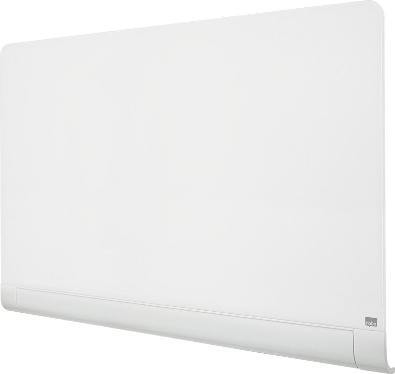 Nobo Whiteboard – 126 × 71 cm, Glas, magnetisch, Wandmontage, inkl. Stift, Neodym-Magnete, Stifteablage