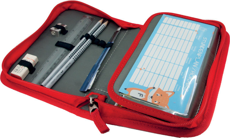 Funki Joy-Bag Schuletui 2-fach, gefüllt, 24-teilig – PostAuto – Kunststoff – 23,0 × 14,0 × 4,0 cm