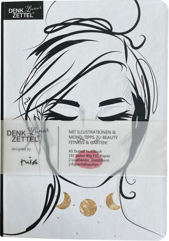 Denkzettel Notizbuch, A5, punktkariert, Fadenheftung, Hardcover, 192 Seiten, 80 g/m² – mehrfarbig