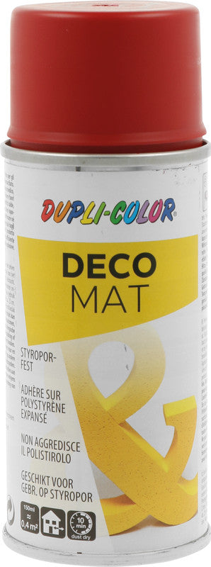 Dupli-color Deco Mat – Farbspray – Feuerrot, matt, 150 ml, für Styropor, Metall & Holz