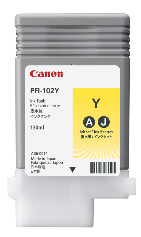 Canon Tintenpatrone PFI102Y, Gelb, 130 ml – für PFI102Y