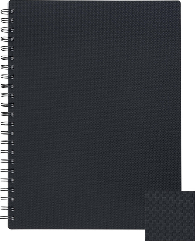 Kolma Sichtbuch – 20 Sichttaschen, A4, Spiralbindung, genarbt, antireflex, schwarz, Kunststoff