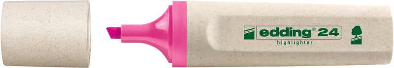 Edding EcoLine Textmarker Pink – Keilspitze, 2–5 mm, nachfüllbar, Blauer Engel