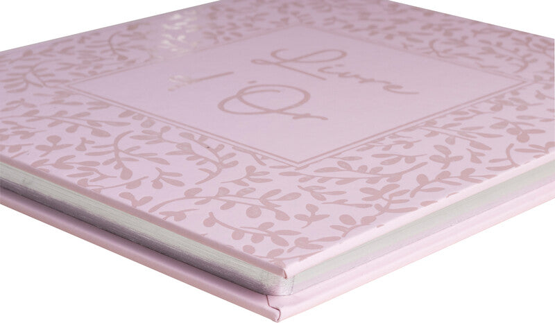Exacompta Authentisches Gästebuch – 210 × 190 mm – 140 Seiten – gebunden, Kartoneinband, rosa