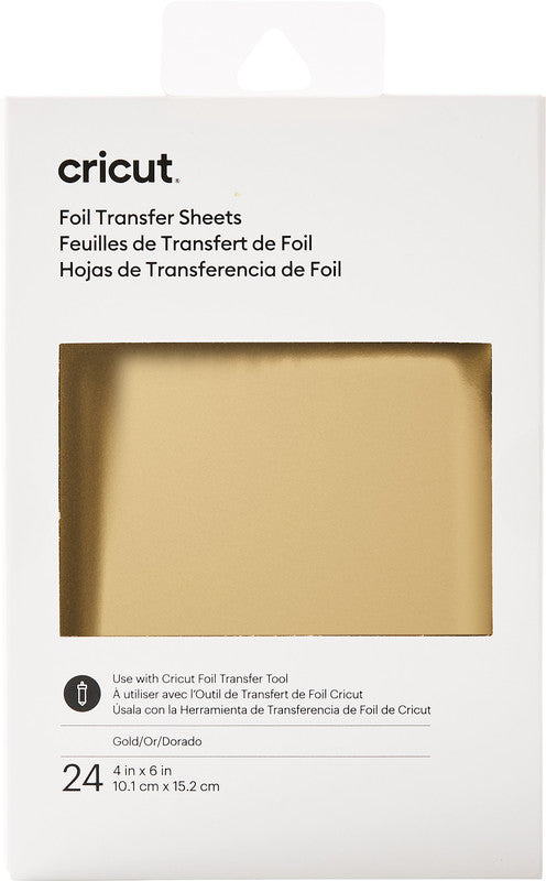 Cricut Transferfolie – für Cricut Joy – 101 × 152 mm – gold – 24 Blatt