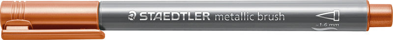 Staedtler Pinselstift – sortiert, Kunststoffschaft, 7er-Pack, pigmentierte Metallic-Tinte, für dunkles Papier