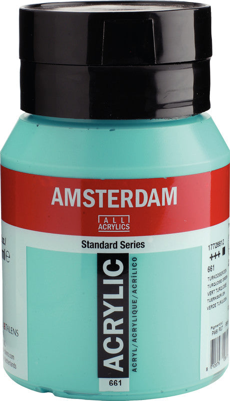 Royal Talens Amsterdam – Acryl Standard – Acrylfarbe – türkisgrün, 500 ml