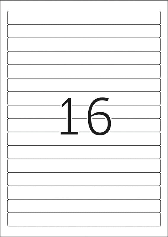HERMA Ordneretiketten, 192 mm × 17 mm, weiss, Papier, permanent, 25 Blätter (400 Etiketten)