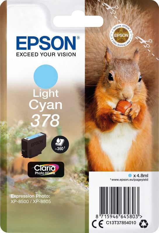 Epson Tintenpatrone 378, cyan, 360 Seiten