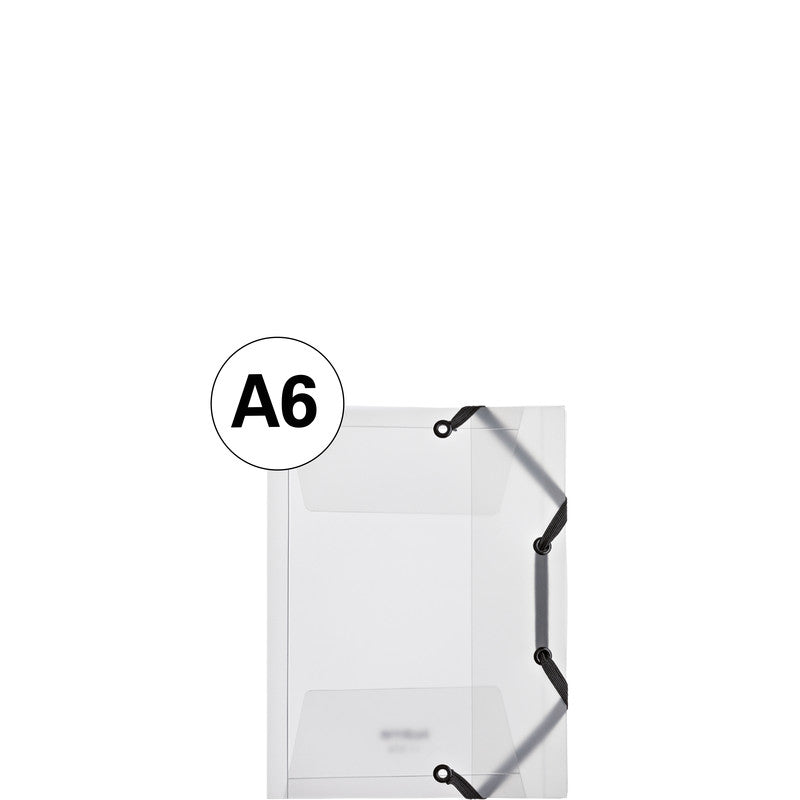 Kolma Sammelmappe für A6, Kunststoff, transparent, mit Gummizug