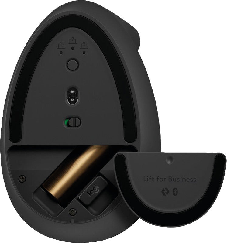 Logitech Lift for Business Ergonomische Maus – kabellos, vertikal, Logi Bolt USB-Empfänger, schwarz