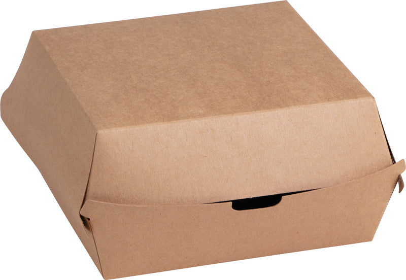 Noname Take-away-Box Hamburger Schachtel Kraftpapier – 145 × 82 × 135 mm, braun, 50 Stück