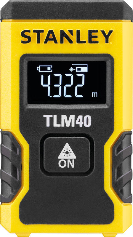 Stanley Laserentfernungsmesser TLM40, Kunststoff, Gelb/Schwarz, inkl. USB-Kabel