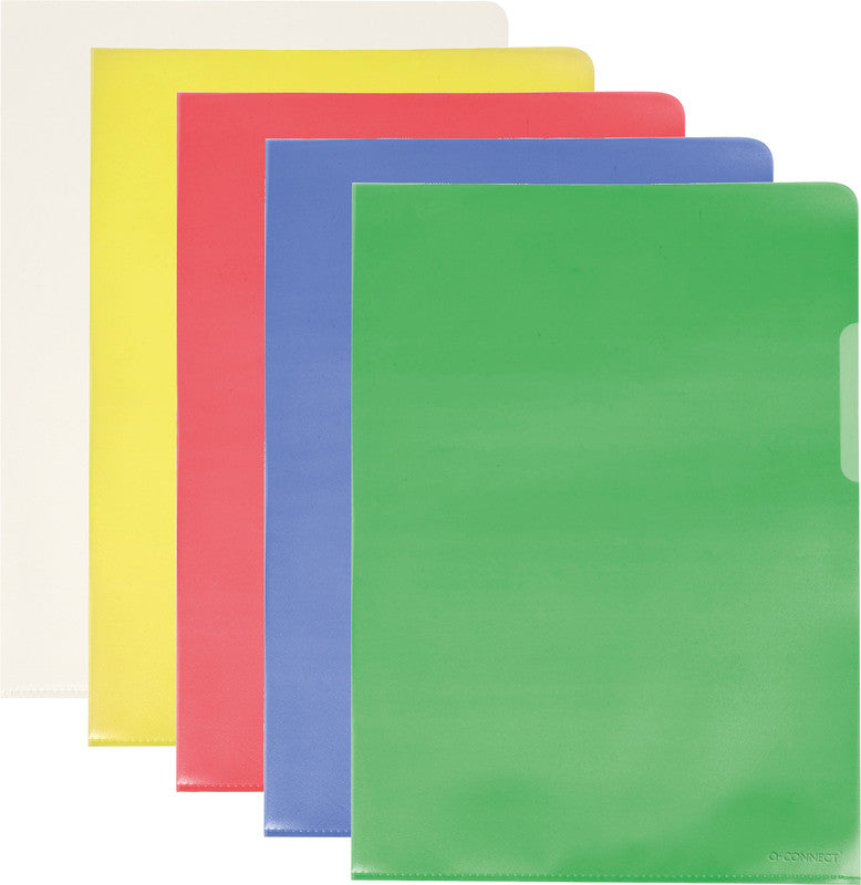 Connect Sichtmappe A4 – farbig sortiert, Kunststoff, 120 µm, 10er-Pack