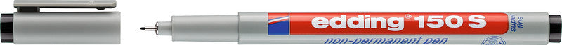 Edding Non-Permanent-Marker 150 S – superfein 0,3 mm – schwarz – feucht abwischbar