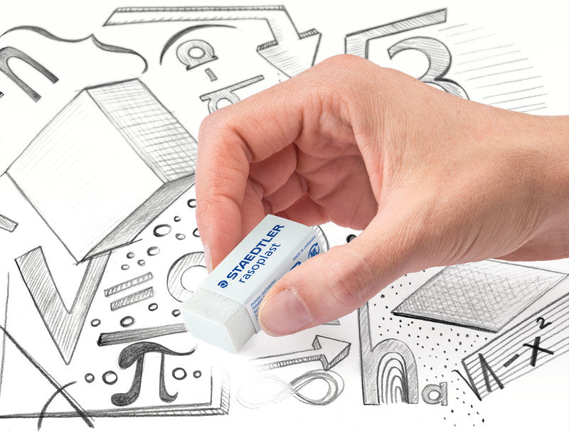 Staedtler Radierer – für Bleistifte – 43 × 13 × 19 mm – Kautschuk – Weiss