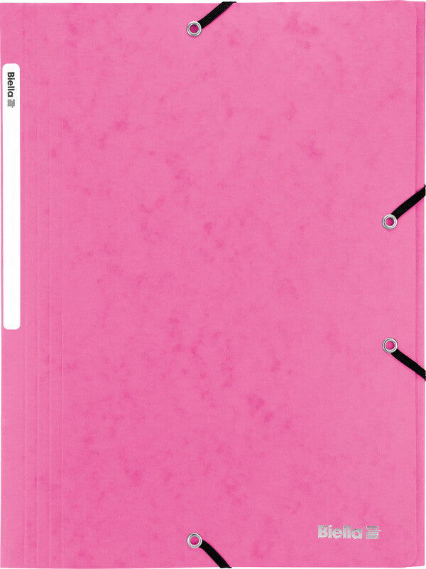Biella Sammelmappe für A4, Karton, rosa, mit Gummizug