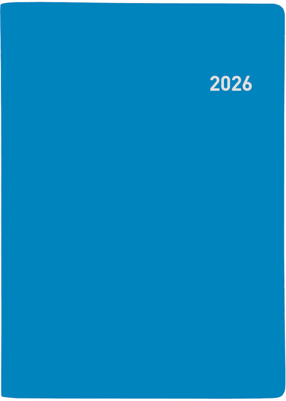 Biella Planer Glasgow Agenda – 1 Monat/2 Seiten, geheftet, 10 × 13,9 cm, 15 Monate Okt–Dez, blau, PEFC