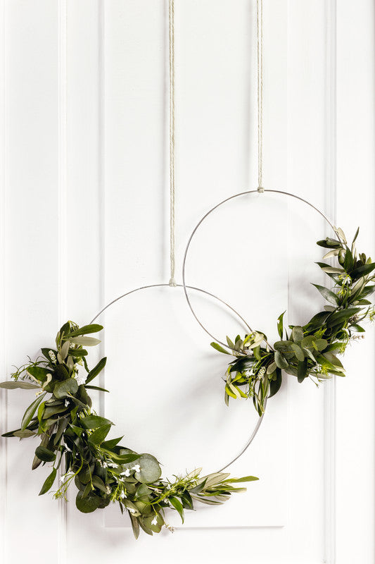 Folia Deko-Ring – silber – Ø 250 + 300 mm, 2 Stück