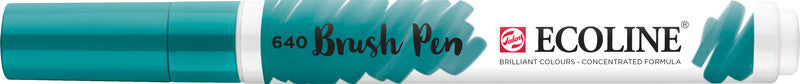 Talens Brush Pen 640 – Pinselspitze – Blaugrün – Wasservermalbar
