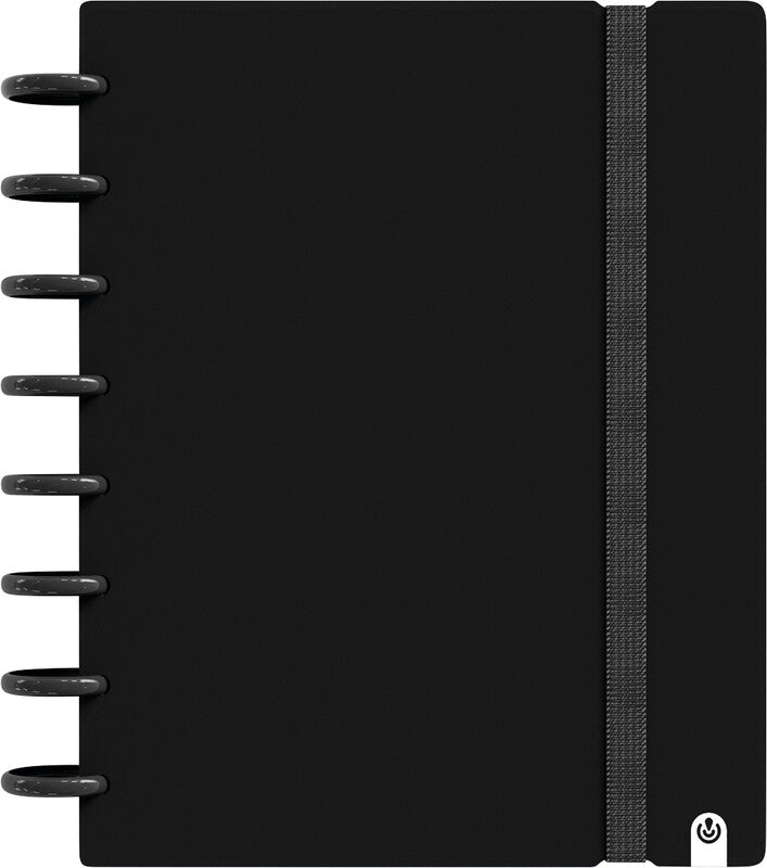 Carchivo Notizbuch Ingeniox, A5, liniert, Spiralbindung, 160 Seiten, 100 g/m² – schwarz