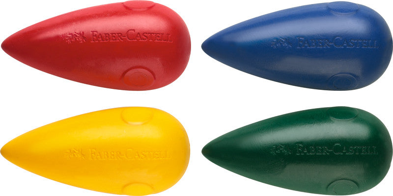 Faber-Castell Wachsmalstifte Birnenform – Bunt – 4 Farben