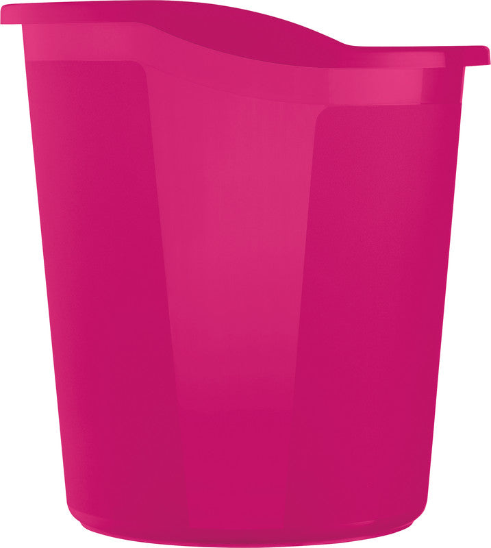 Helit Papierkorb the joy – 13 l – Kunststoff, pink – Ø 280 × H 300 mm