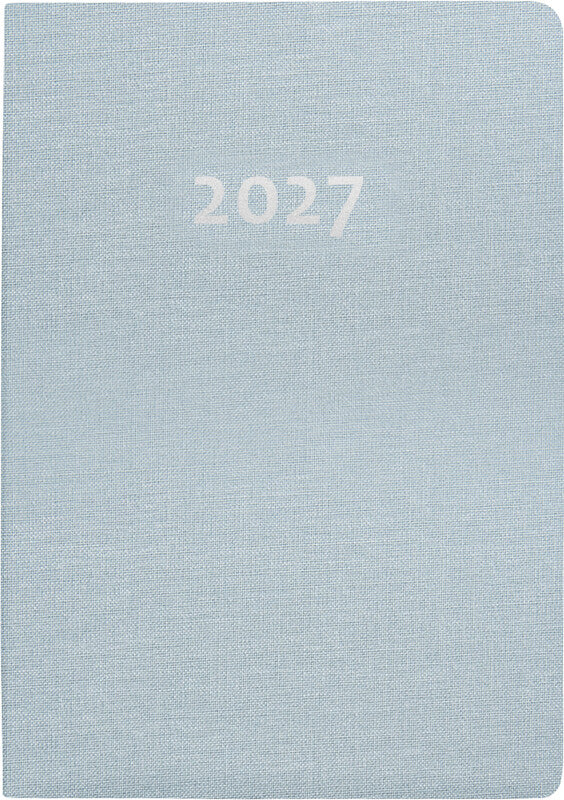 Biella Agenda – 1 Woche/2 Seiten, gebunden, 7,6 × 11 cm, Jan–Dez, hellblau, FSC