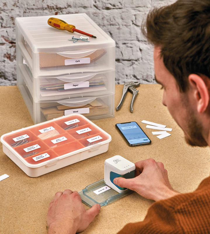 Colop e-mark GO – Mobiler Handdrucker, Dreifarbenpatrone (CMY), WLAN, 600 dpi, für Baumwollbänder bis 15 mm