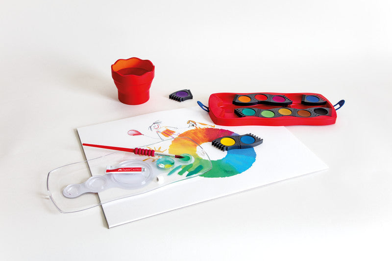 Faber-Castell Wasserbecher – Rot – 98 × 130 × 38 mm