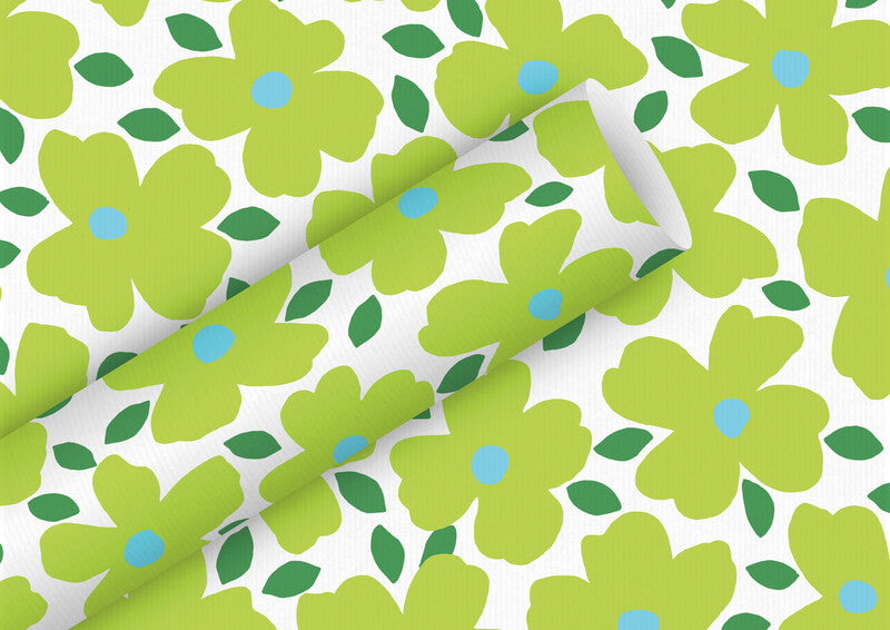 Braun + Company Geschenkpapier Rolle Everyday By Nature – Poppy Pop Fresh (Frühling) – Kraftpapier, 70 g/m2 – 700 × 2000 mm