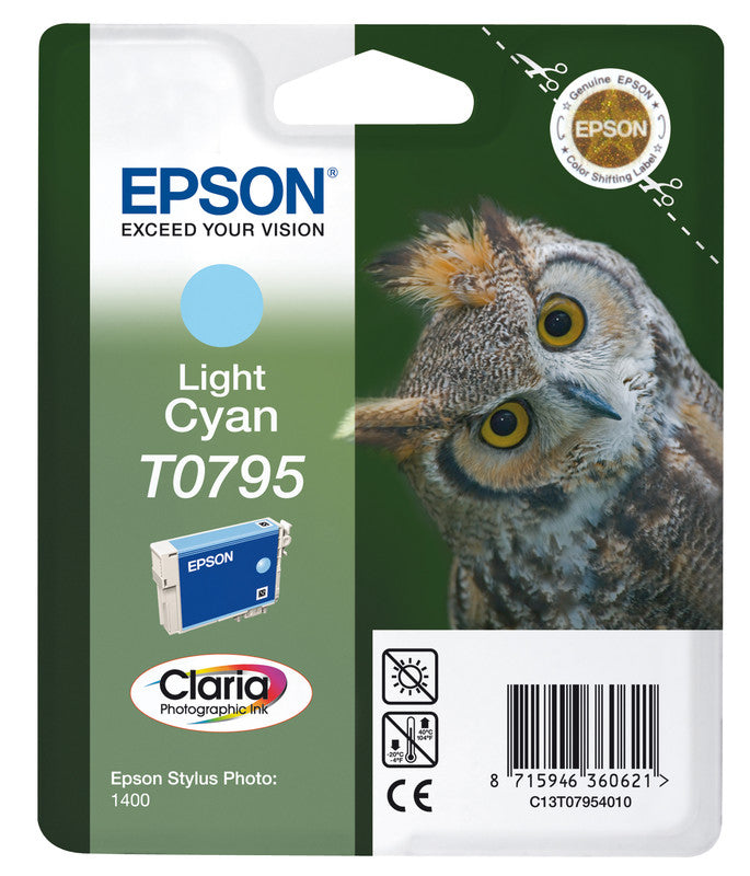 Epson Tintenpatrone T0795, cyan – für Tintenstrahldrucker/Multifunktionsgeräte