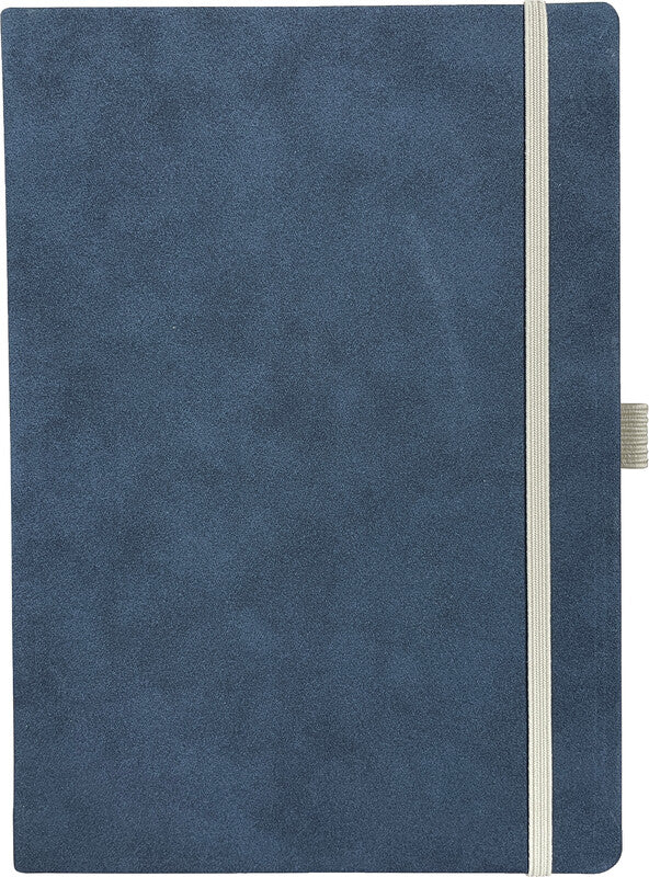 Denkzettel Notizbuch A5, kariert, Fadenheftung, Hardcover, 192 Seiten, perforiert, 80 g/m² – dunkelblau