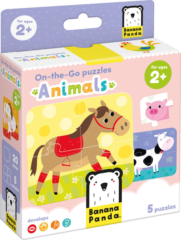 Banana panda Puzzle Tiere – 20 Teile – 13,0 × 17,0 cm – ab 2 Jahren – Karton, mehrfarbig
