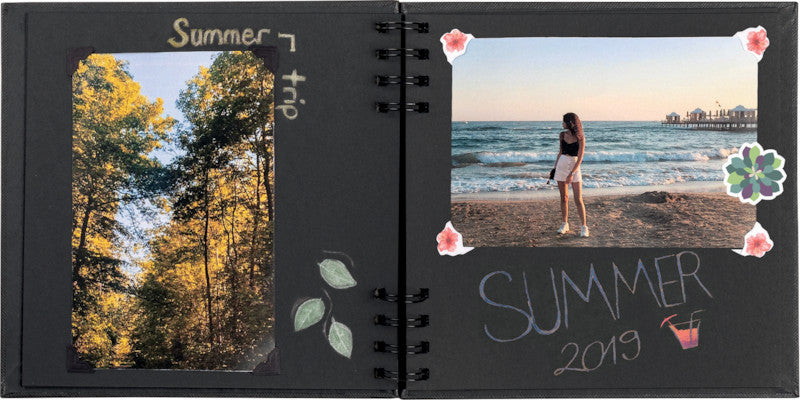 Walther Fotoalbum Pimp 'N Create – für 190 × 190 mm, schwarz, Spiralbindung, Karton
