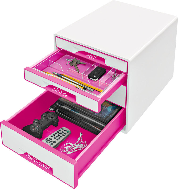 Leitz Aufbewahrungsbox – Pink, Weiss, Kunststoff (Polystyrol)