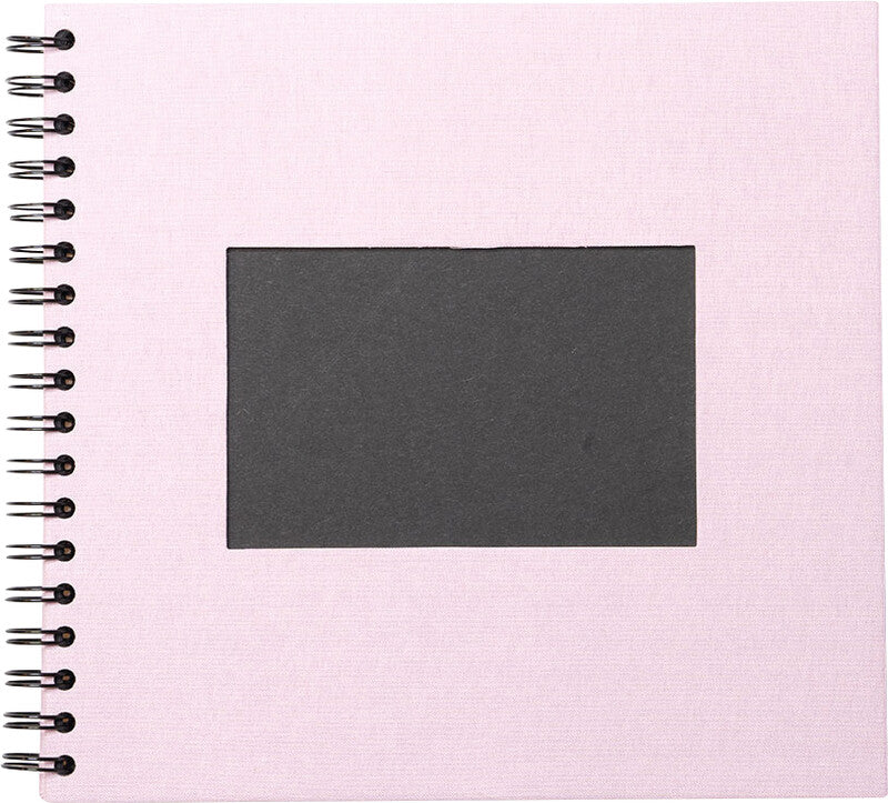 Eibert Fotoalbum – für 100 × 150 mm, puderrosa, mit Metallspirale, Textil, 240 × 240 mm