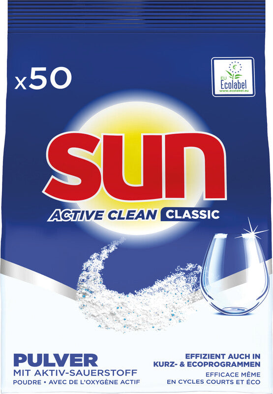 Sun Classic Active Clean Spülmaschinenpulver duftneutral – für Geschirrspüler – 950 g