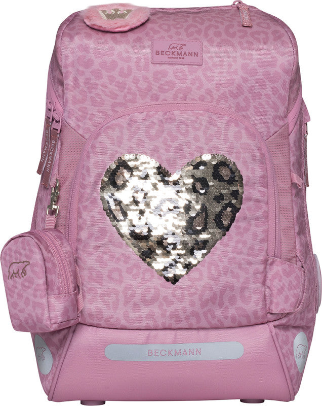 Beckmann Schulrucksack Active Air Flx – Furry, mit Wendepailletten – 26×39×22 cm