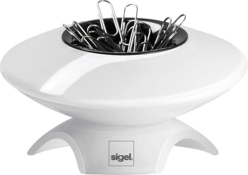Sigel Klammernspender – Kunststoff, Weiss, 95 × 55 mm