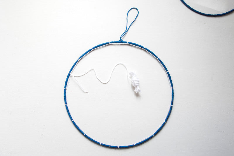 Deko-Ring, Metall, Weiss, Ø 25 cm, Drahtstärke 3 mm