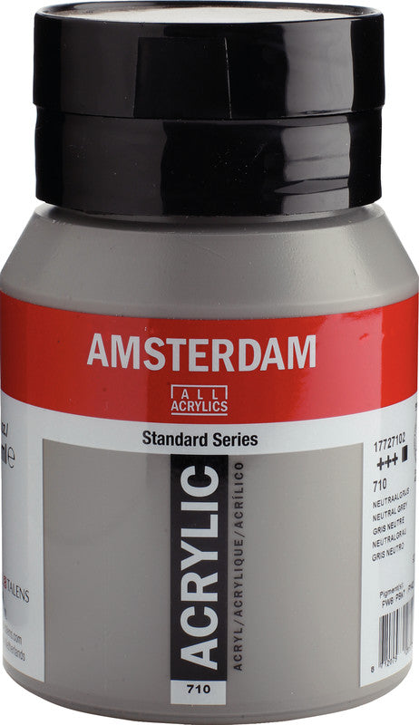 Royal Talens Amsterdam – Acrylic Standard – Acrylfarbe – Neutralgrau, 500 ml