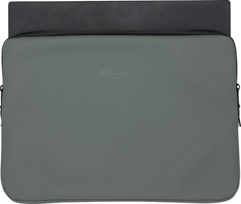 Beckmann Notebook-Schutzhülle – für Notebooks bis 14", wasserabweisend, recyceltes PET (rPET), grün